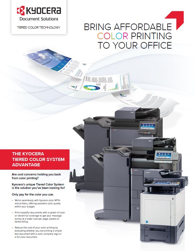 Kyocera, Software, Cost Control And Security, Tiered Color Monitor, Ditto Copy Systems