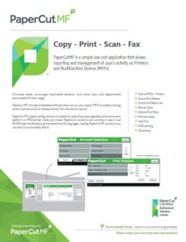 Papercut, Mf, Ecoprintq, Ditto Copy Systems