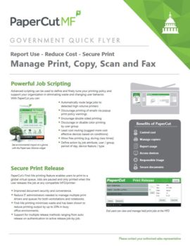 Papercut, Mf, Government Flyer, Ditto Copy Systems